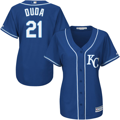 Royals #21 Lucas Duda Blue Alternate 2 Women's Stitched MLB Jersey